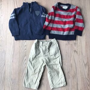 Baby boys sweaters and pants